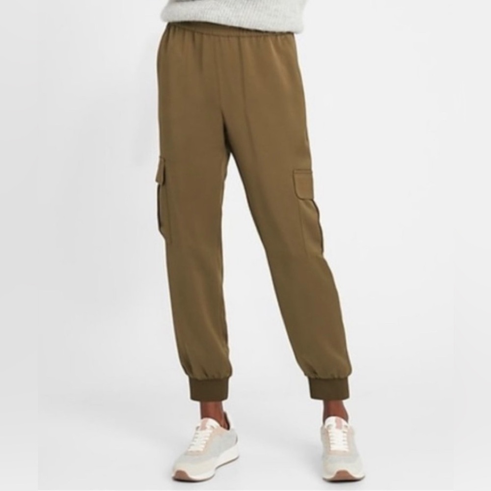 Banana Republic Satin Cargo Joggers
